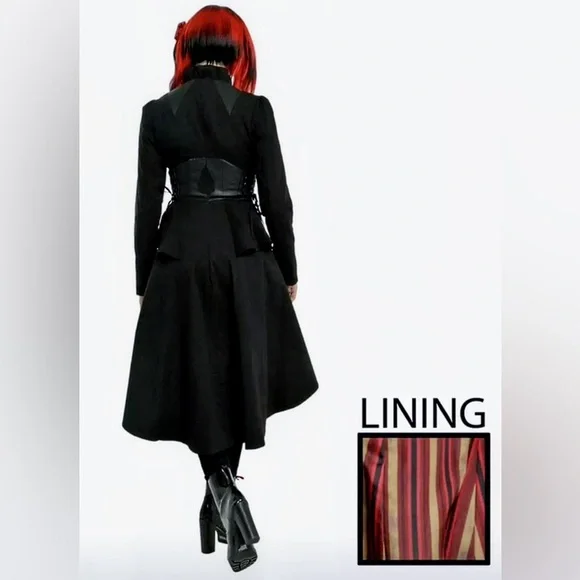 Hot Topic Alice Through The Looking Glass trench coat, no flaws, worn once - Picture 3 of 10